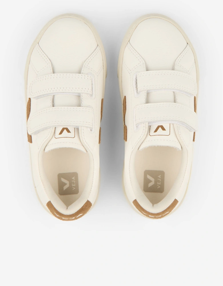 Veja Kids Leather Small Esplar Trainers in White