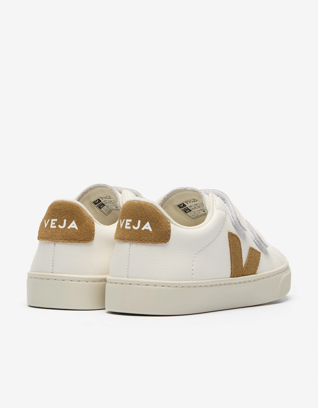 Veja Kids Leather Small Esplar Trainers in White