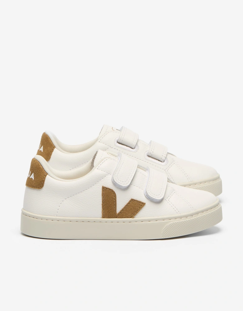 Veja Kids Leather Small Esplar Trainers in White