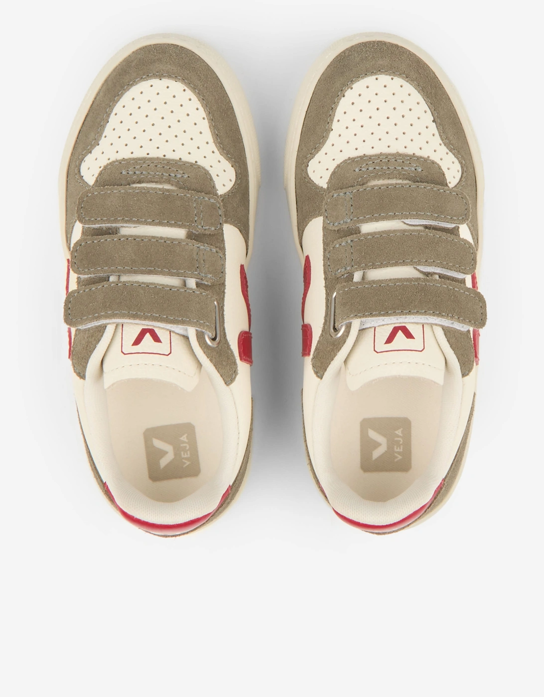 Veja Kids Leather Small V-10 Trainers in Green