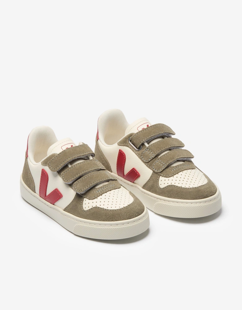 Veja Kids Leather Small V-10 Trainers in Green
