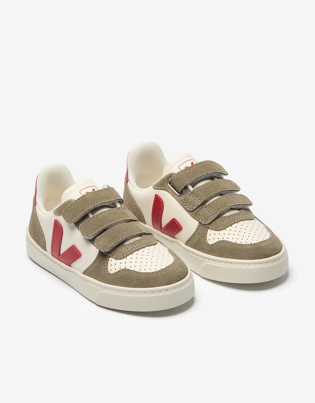 Veja Kids Leather Small V-10 Trainers in Green
