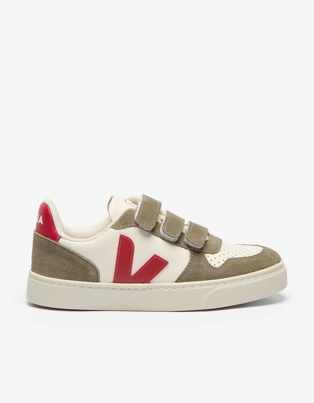 Veja Kids Leather Small V-10 Trainers in Green