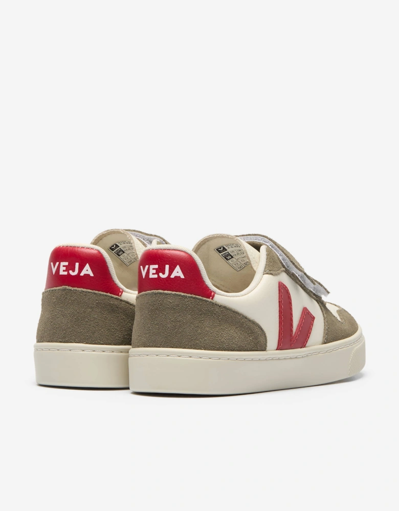 Veja Kids Leather Small V-10 Trainers in Green