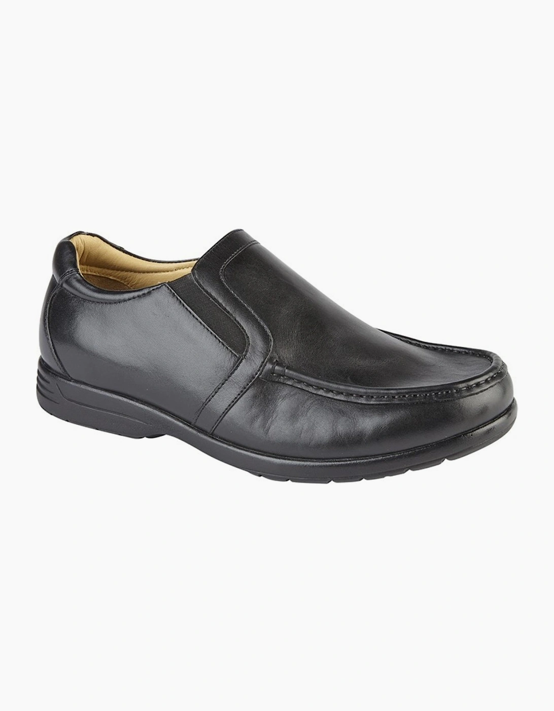 Roamers Mens Twin Gusset Extra Wide Dress Shoes, 2 of 1