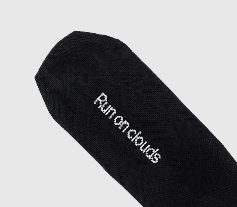 ON Cloud Running Socks High 3 Pack Black
