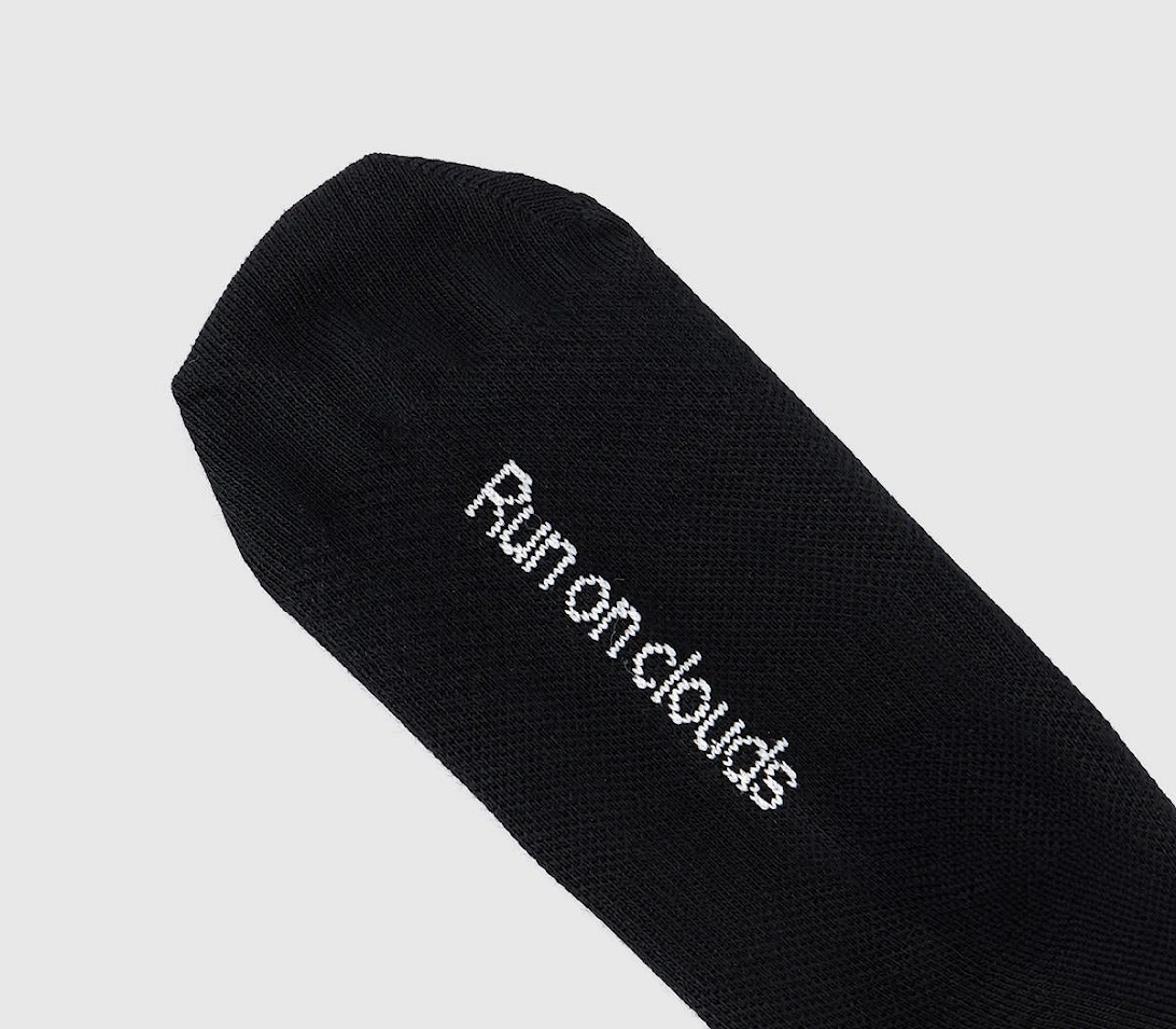 ON Cloud Running Socks High 3 Pack Black