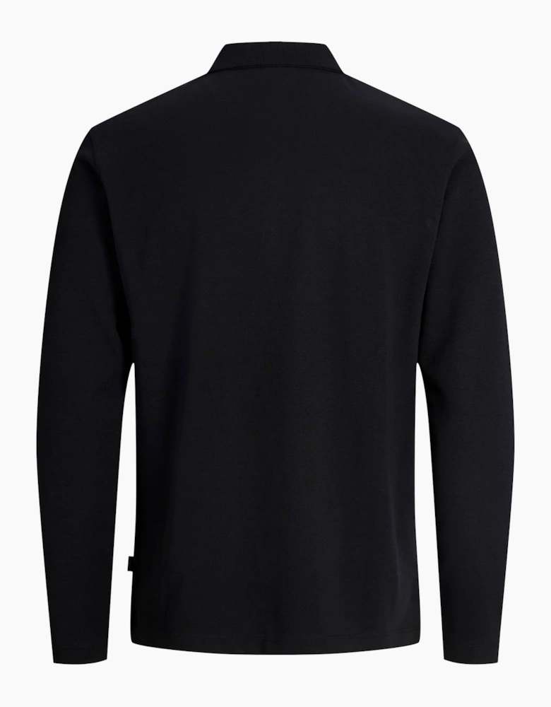 Jack & Jones JPRBLAETHAN POLO Long Sleeve TOP Black