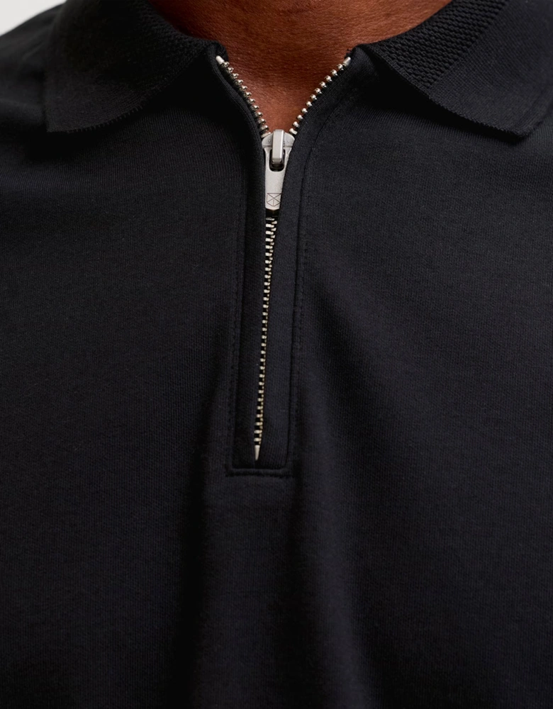 Jack & Jones JPRBLAETHAN POLO Long Sleeve TOP Black