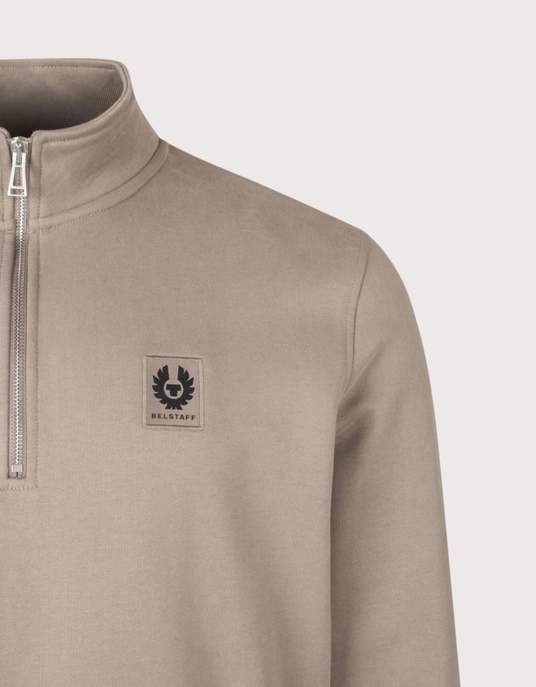 Regular Fit Belstaff Quarter Zip Sweatshirt