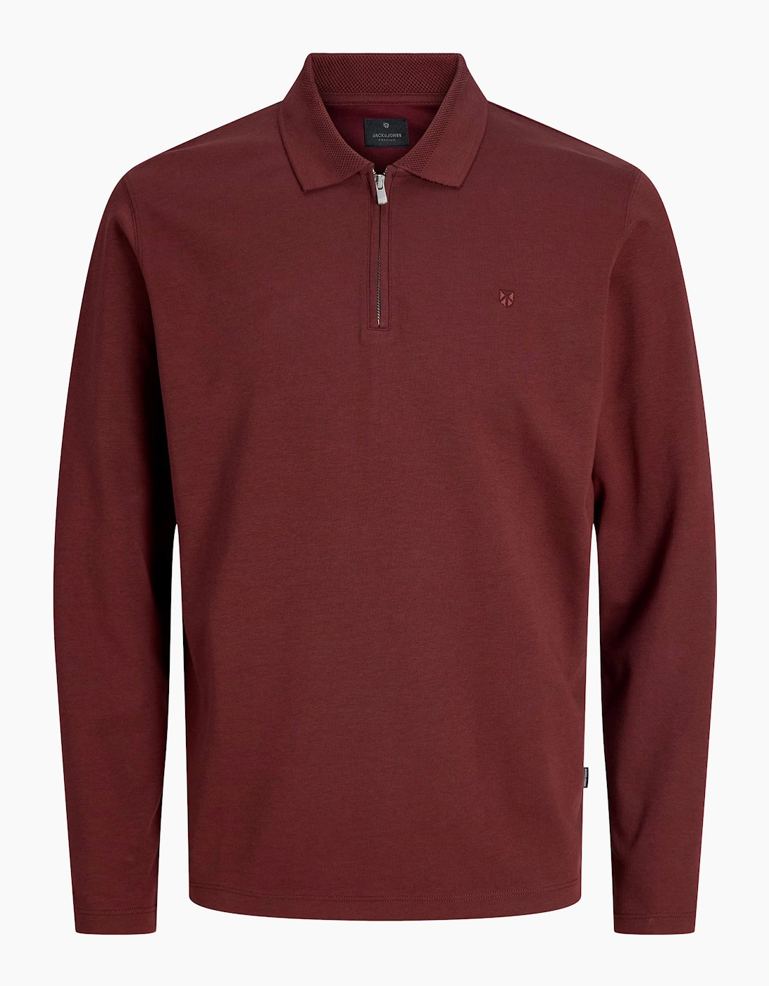 Jack & Jones JPRBLAETHAN POLO Long Sleeve Red / BITTER CHOCOLATE, 6 of 5
