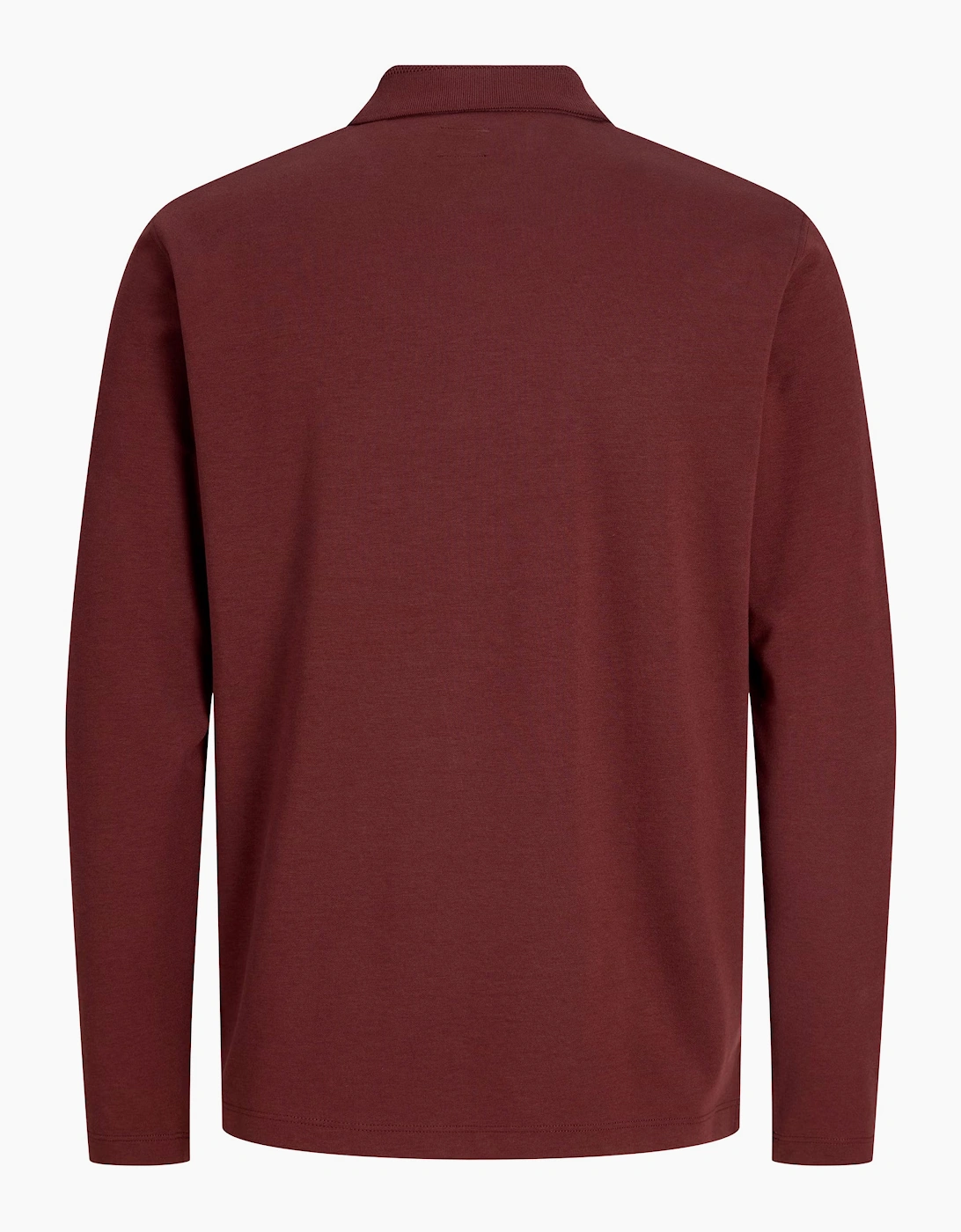 Jack & Jones JPRBLAETHAN POLO Long Sleeve Red / BITTER CHOCOLATE