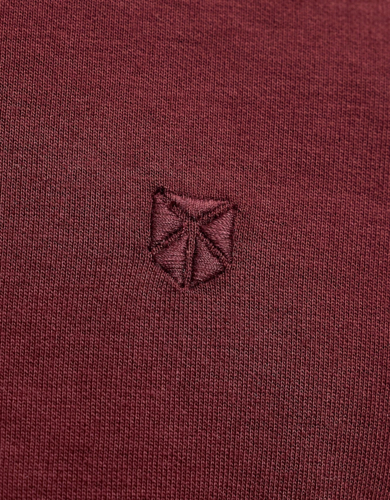 Jack & Jones JPRBLAETHAN POLO Long Sleeve Red / BITTER CHOCOLATE