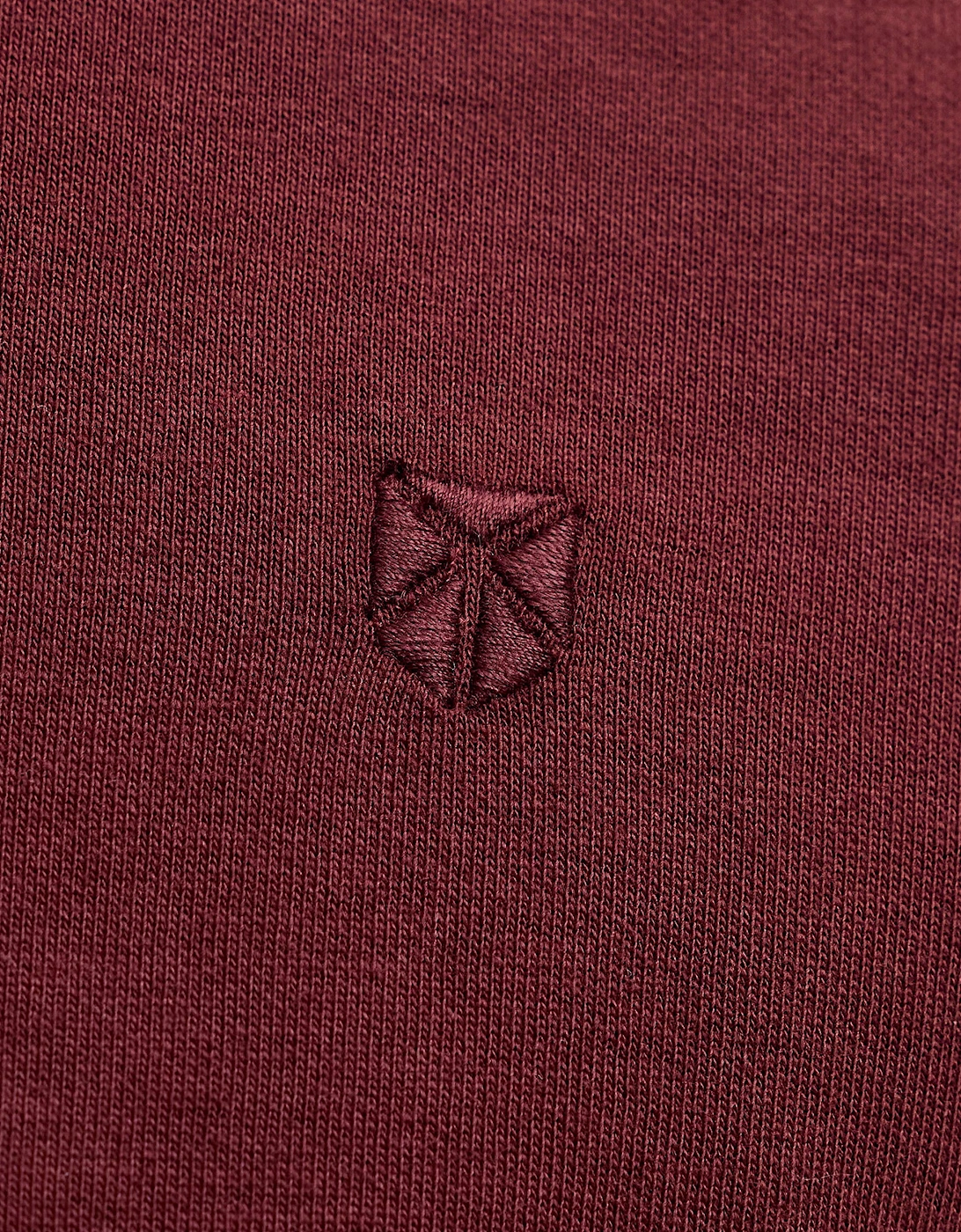 Jack & Jones JPRBLAETHAN POLO Long Sleeve Red / BITTER CHOCOLATE