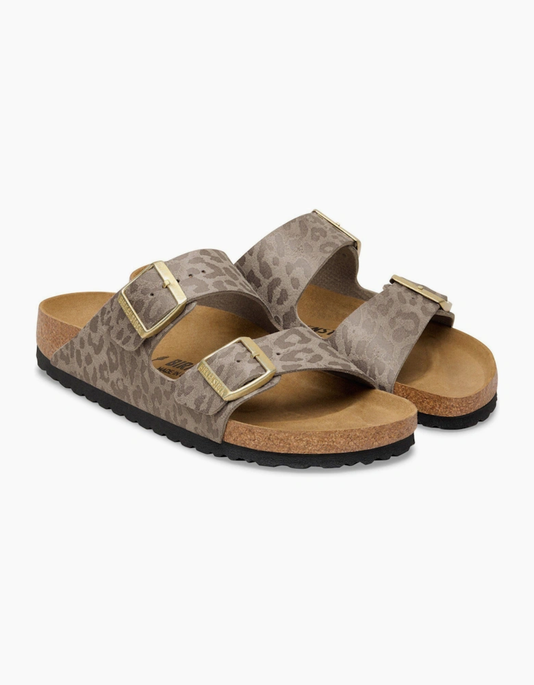 Birkenstock Arizona Synthetics Womens Sandals - Leo Grey Taupe