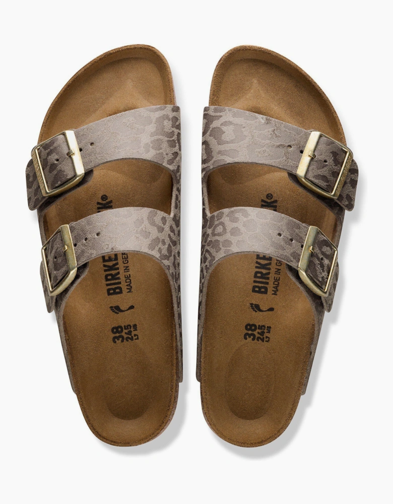 Birkenstock Arizona Synthetics Womens Sandals - Leo Grey Taupe
