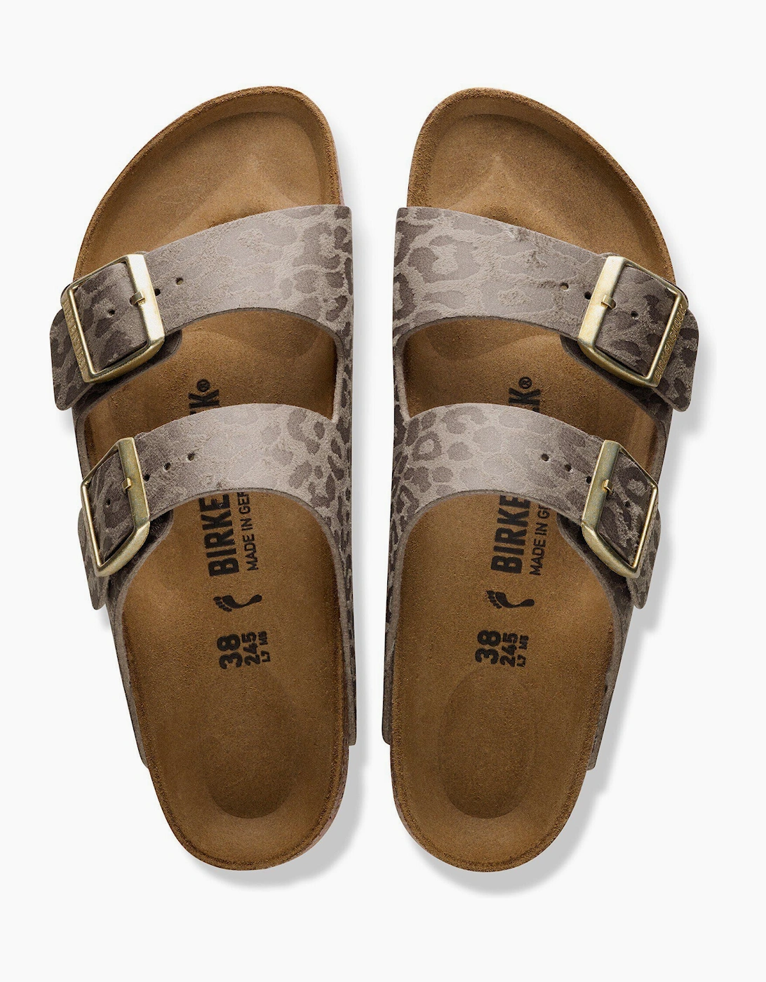 Birkenstock Arizona Synthetics Womens Sandals - Leo Grey Taupe