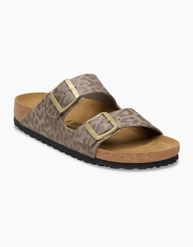 Birkenstock Arizona Synthetics Womens Sandals - Leo Grey Taupe