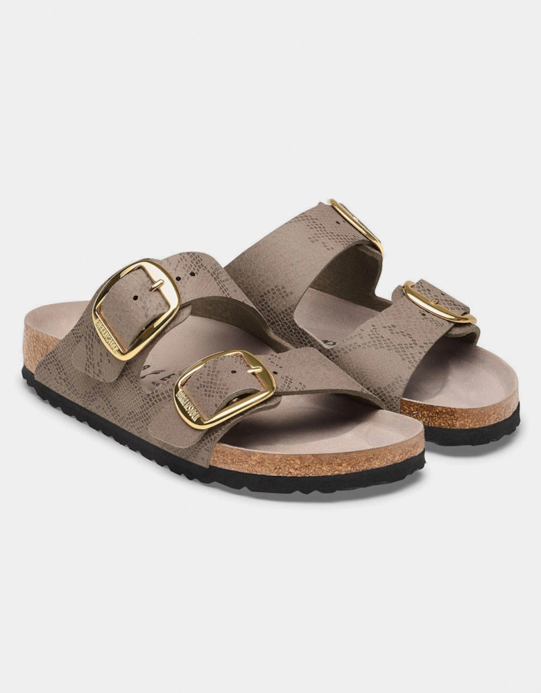 Birkenstock Arizona Big Buckle Synthetics Womens Sandals - Python Gray Taupe