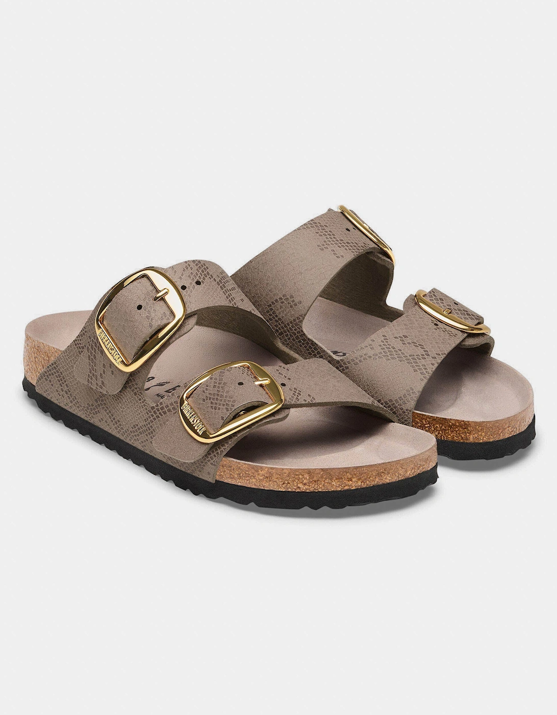 Birkenstock Arizona Big Buckle Synthetics Womens Sandals - Python Gray Taupe