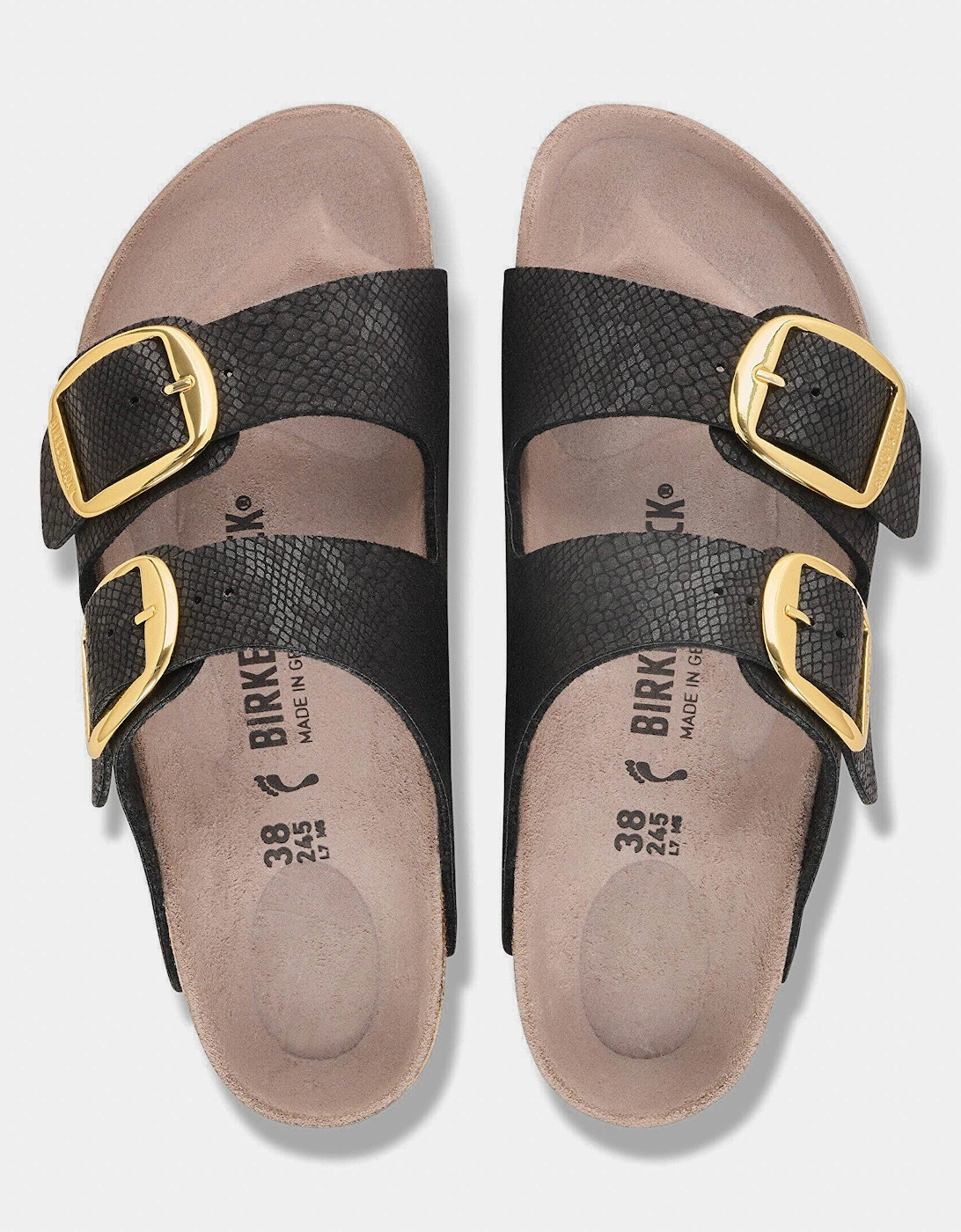 Birkenstock Arizona Big Buckle Synthetics Womens Sandals - Python Black