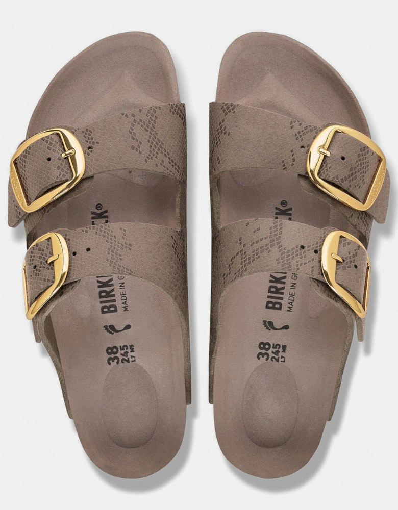 Birkenstock Arizona Big Buckle Synthetics Womens Sandals - Python Gray Taupe