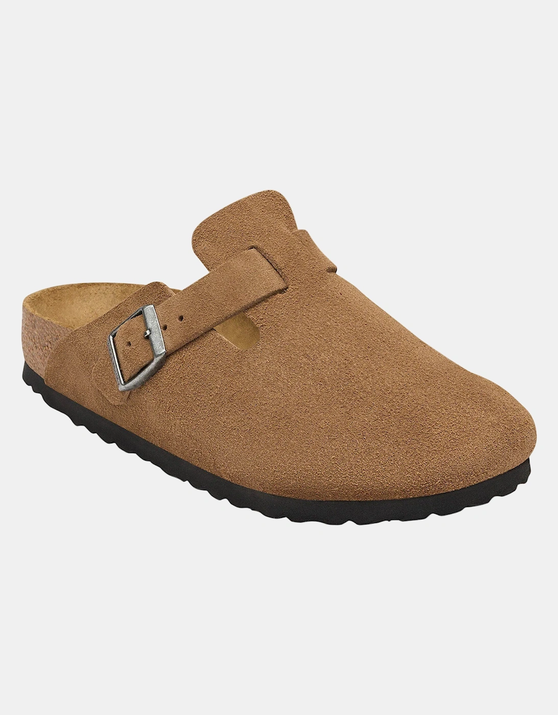 Birkenstock Boston Women's Brown Suede Leather Clogs - Dark Tea - Size 5.5/C