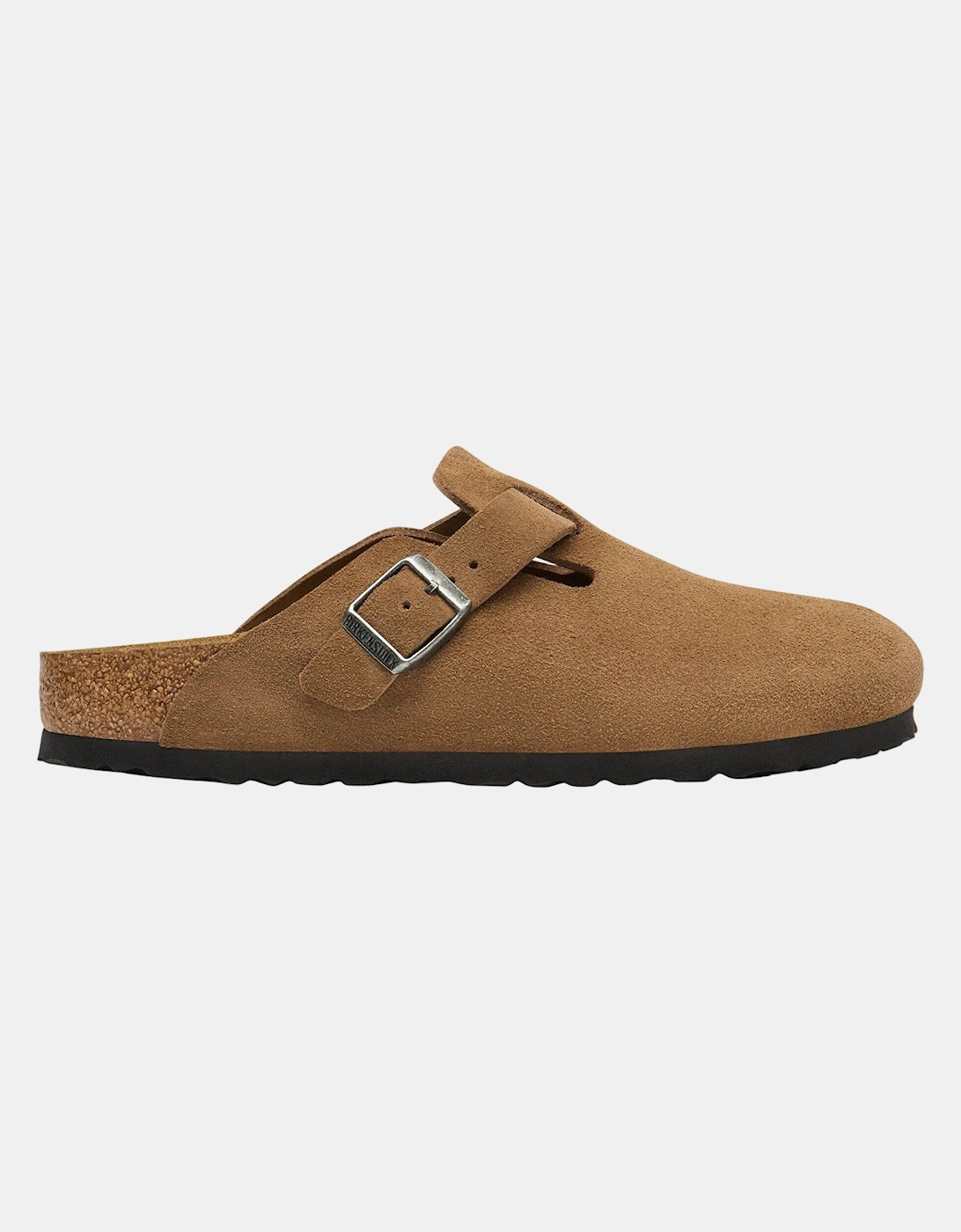 Birkenstock Boston Suede Leather Womens Clogs - Dark Tea