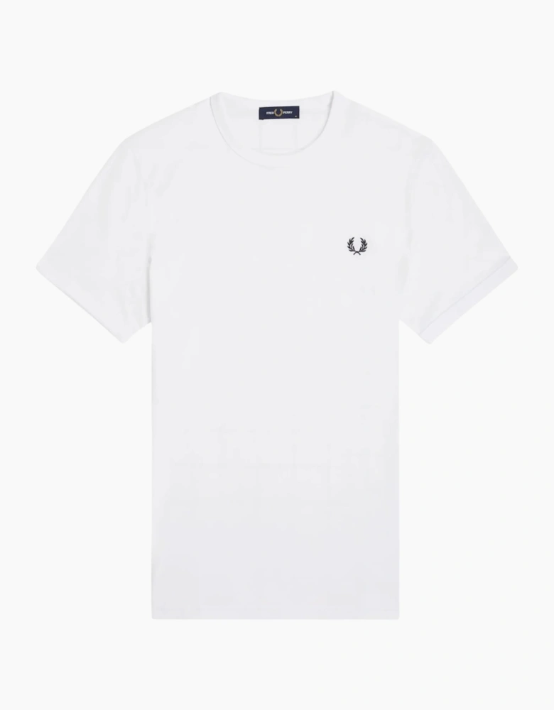 Fred Perry Mens T Shirt Ringer Crew Neck Short Sleeve Summer Tee