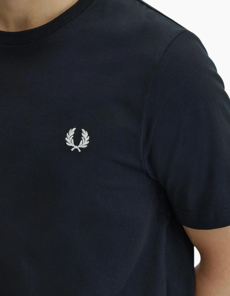 Fred Perry Mens T Shirt Ringer Crew Neck Short Sleeve Summer Tee