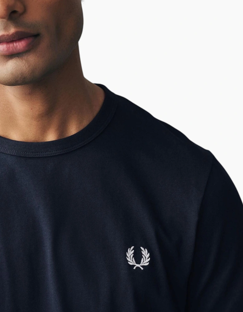 Fred Perry Mens T Shirt Ringer Crew Neck Short Sleeve Summer Tee
