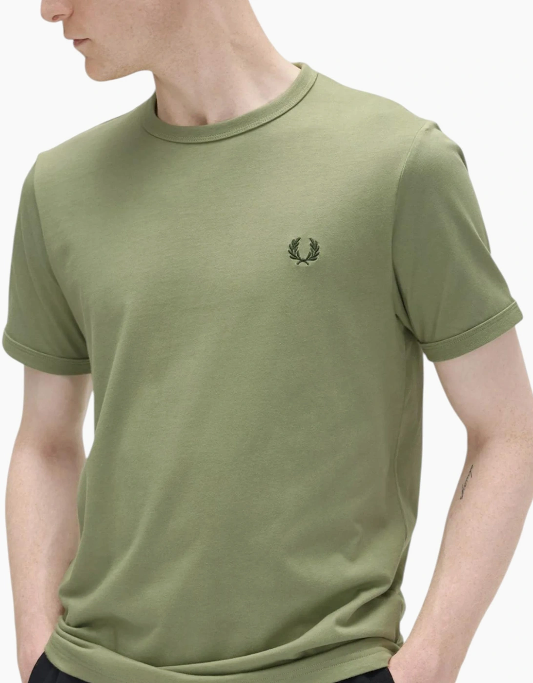 Fred Perry Mens T Shirt Ringer Crew Neck Short Sleeve Summer Tee