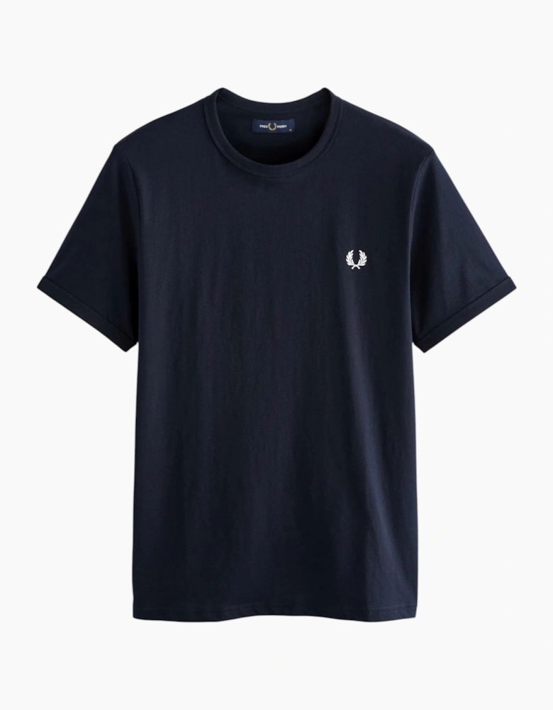 Fred Perry Mens T Shirt Ringer Crew Neck Short Sleeve Summer Tee