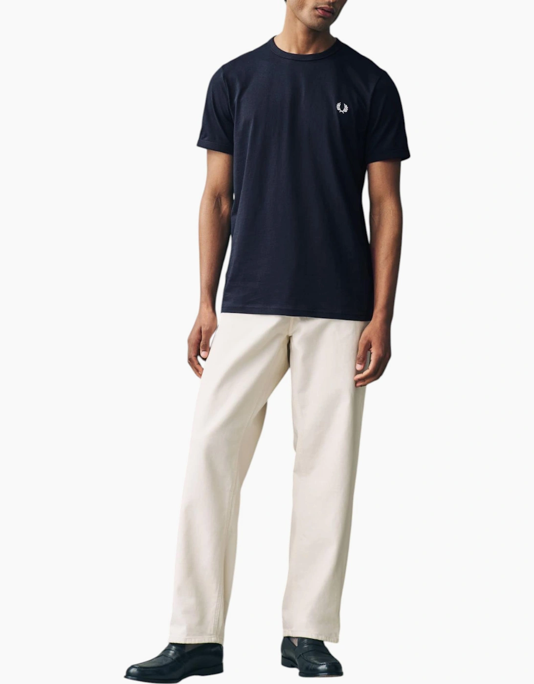 Fred Perry Mens T Shirt Ringer Crew Neck Short Sleeve Summer Tee