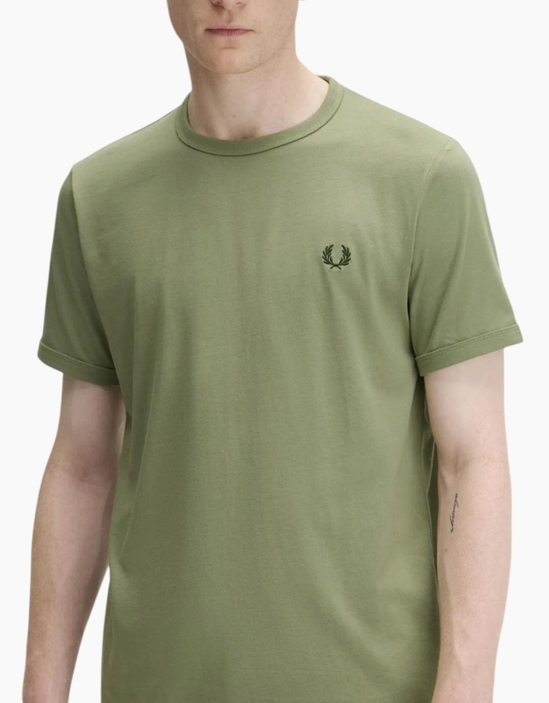 Fred Perry Mens T Shirt Ringer Crew Neck Short Sleeve Summer Tee