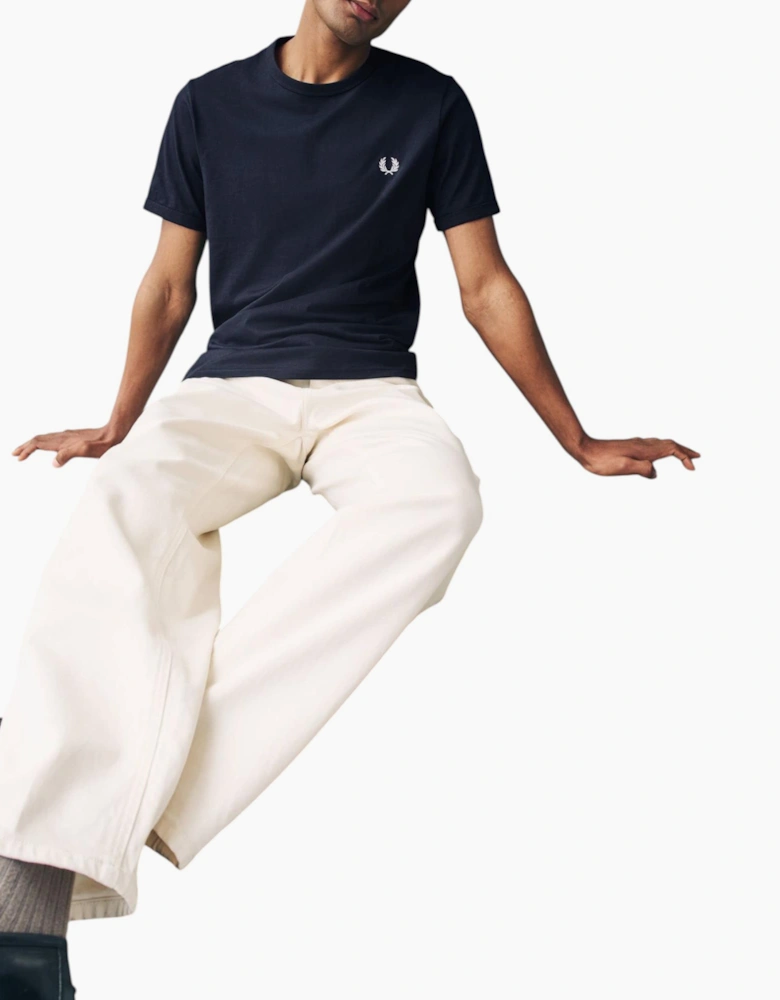 Fred Perry Mens T Shirt Ringer Crew Neck Short Sleeve Summer Tee
