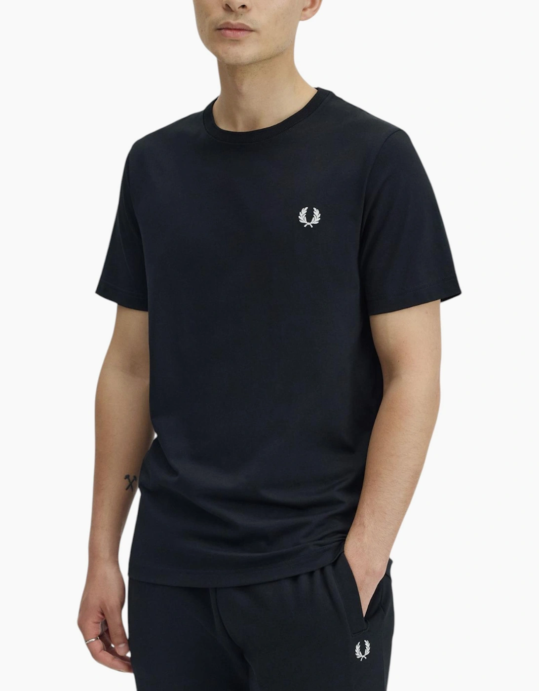 Fred Perry Mens T Shirt Ringer Crew Neck Short Sleeve Summer Tee