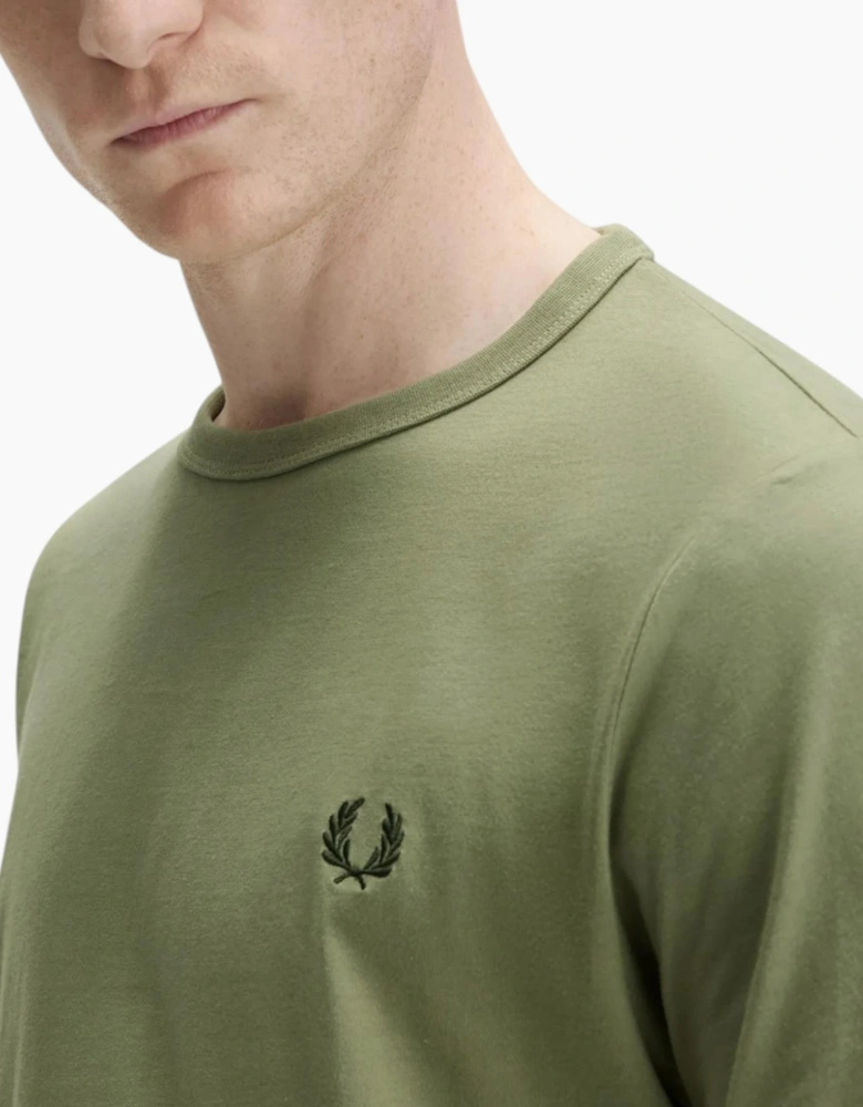 Fred Perry Mens T Shirt Ringer Crew Neck Short Sleeve Summer Tee