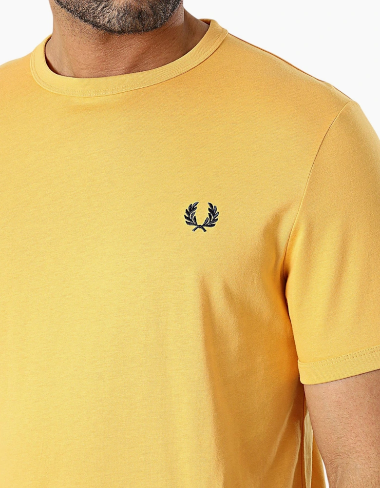 Fred Perry Mens T Shirt Ringer Crew Neck Short Sleeve Summer Tee