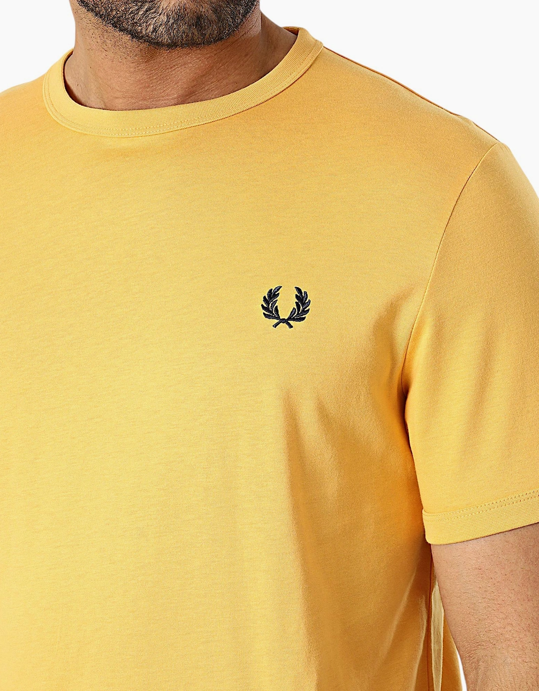 Fred Perry Mens T Shirt Ringer Crew Neck Short Sleeve Summer Tee
