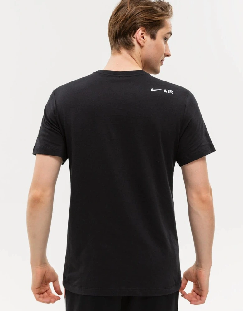 Nike Air Mens Sportswear Multi Swoosh Logo T Shirt in Black