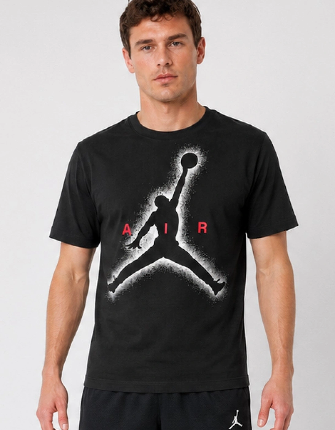 Nike Air Jordan Mens Large Jumpman Logo T-Shirt in Black