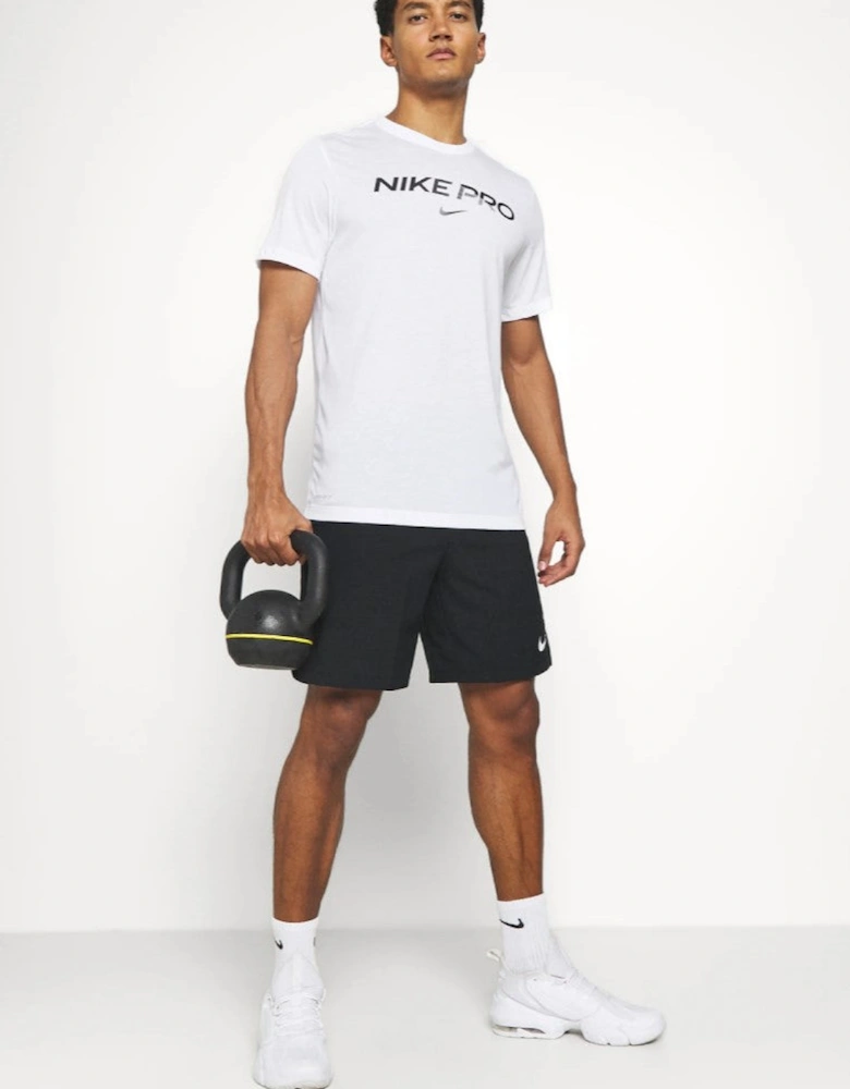 Nike Pro Mens Dri Fit Sportswear T Shirt in White