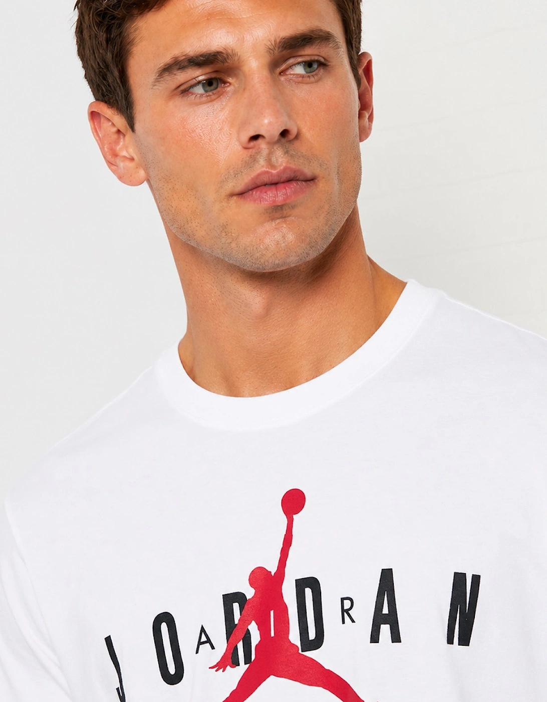 Nike Jordan Mens Jumpman Logo T-Shirt in White