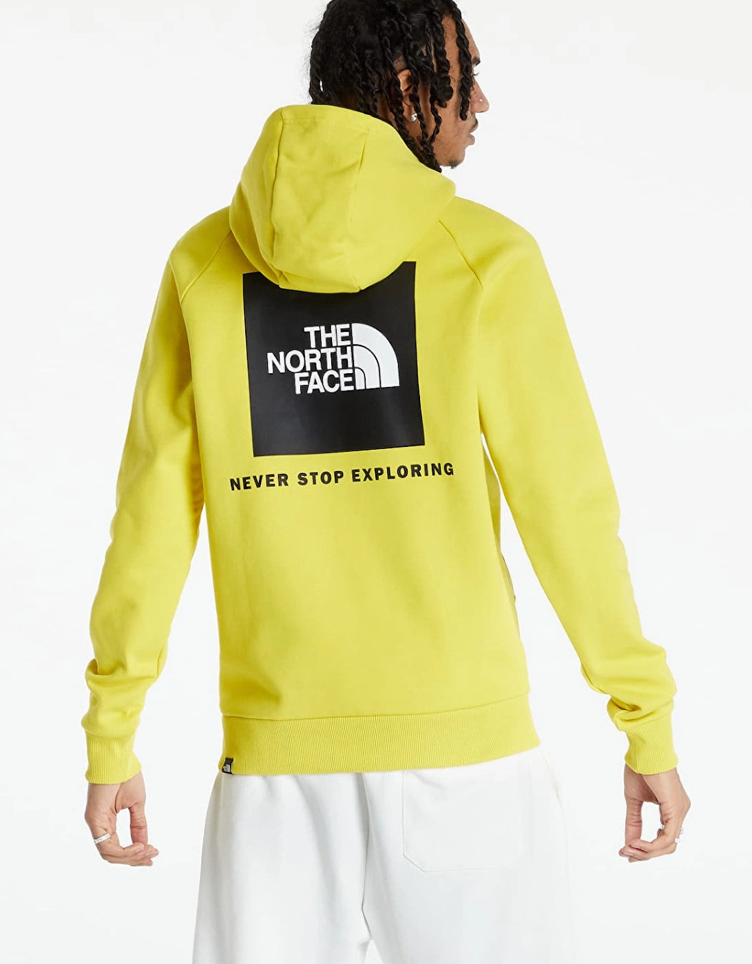 The North Face Raglan Red Box Hoodie in Yellow