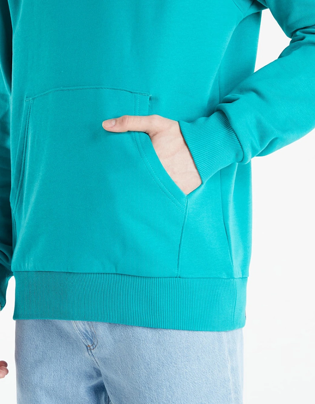 The North Face Raglan Red Box Hoodie in Porcelain Green