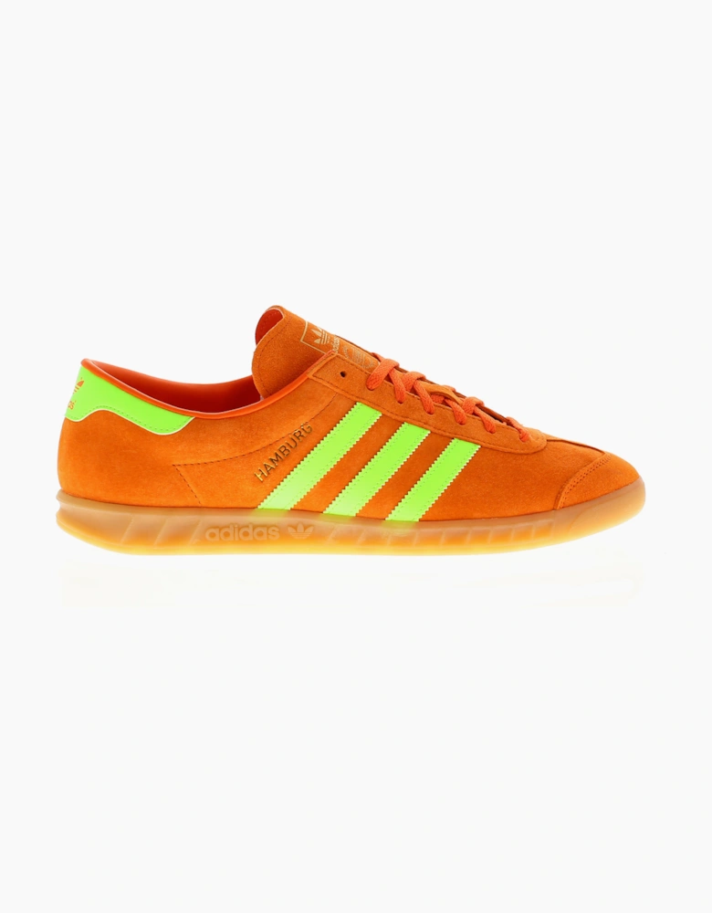 Adidas Originals Womens Trainers Hamburg W Leather Lace Up orange green UK Size