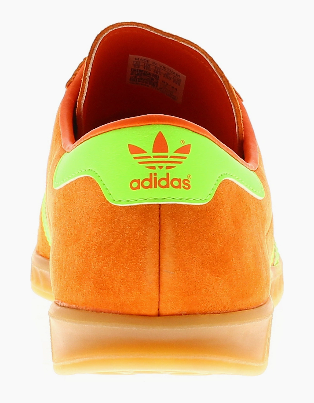Adidas Originals Womens Trainers Hamburg W Leather Lace Up orange green UK Size