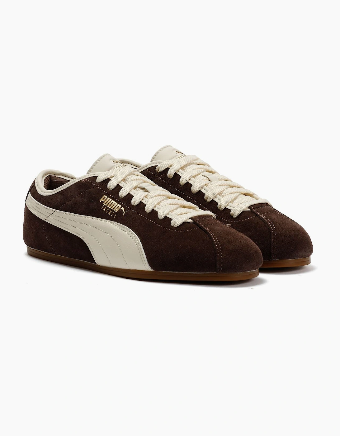 Puma Tackle Suede Chocolate/Alpine Snow Trainers, 9 of 8