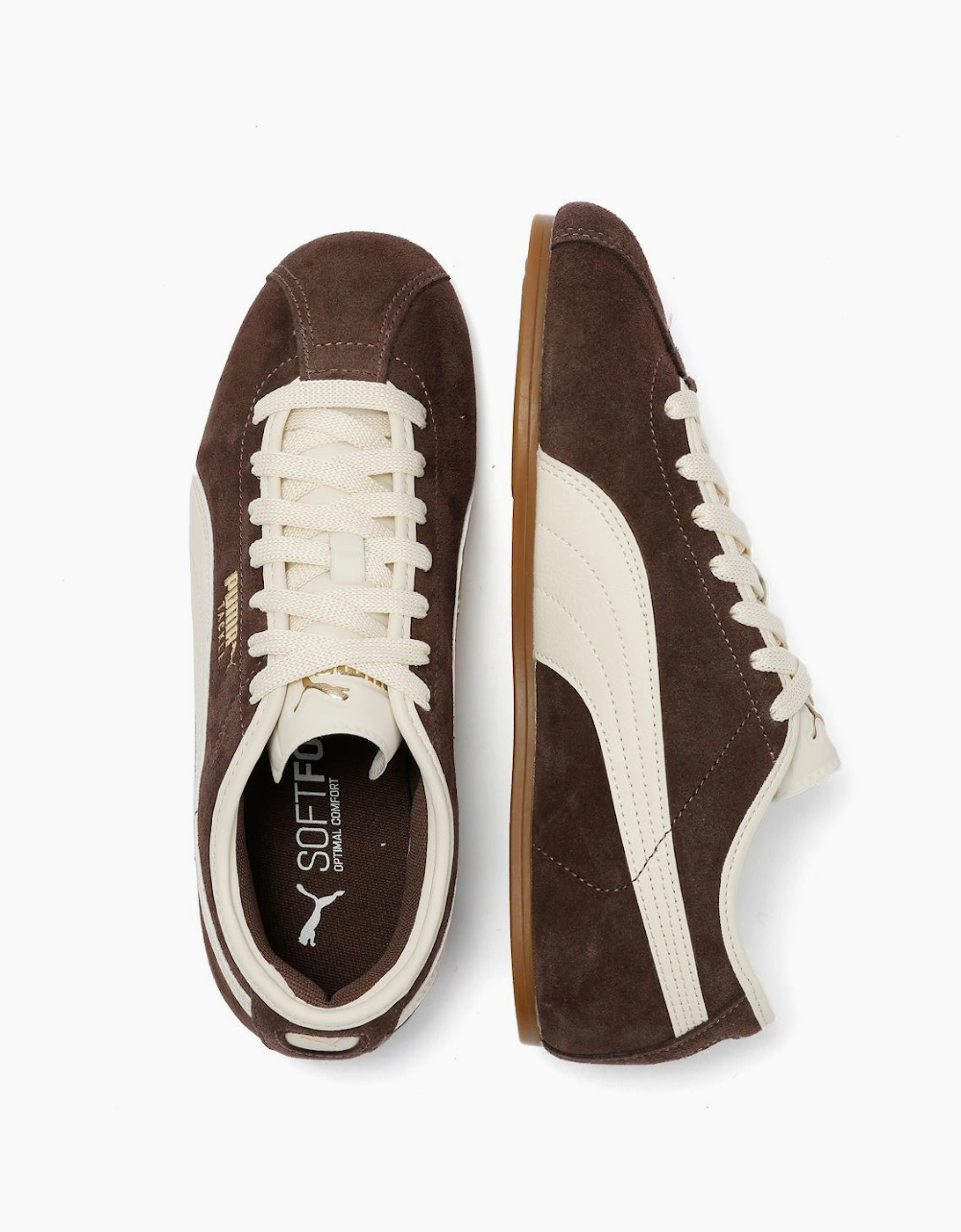 Puma Tackle Suede Chocolate/Alpine Snow Trainers